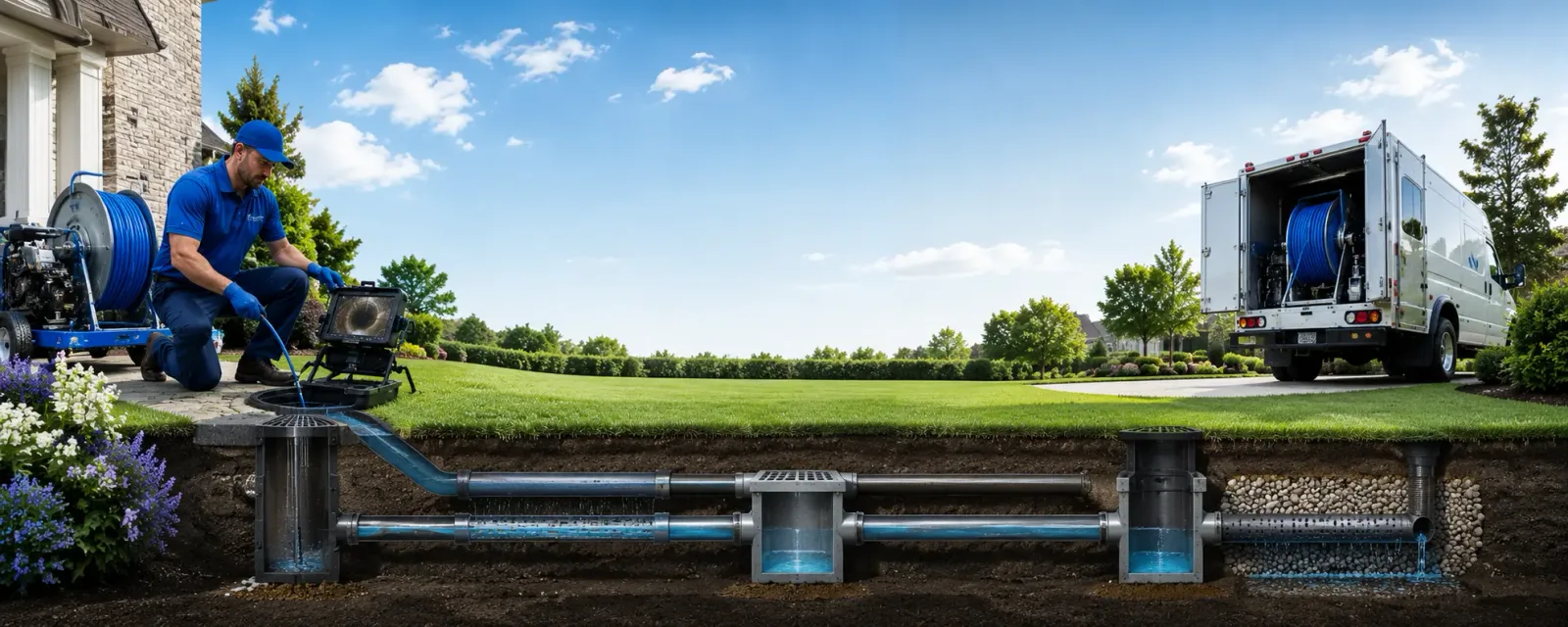 Outdoor drain cleaning information for Holmes, PA